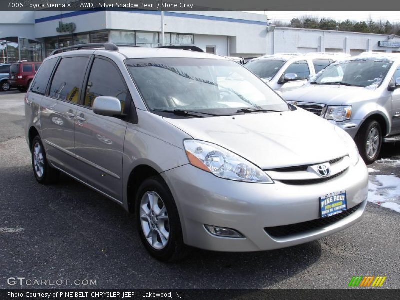 Silver Shadow Pearl / Stone Gray 2006 Toyota Sienna XLE AWD