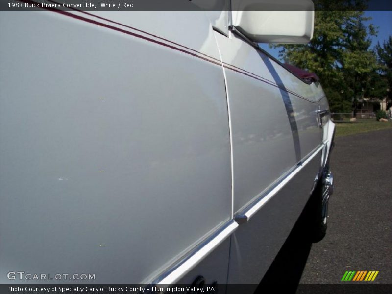 White / Red 1983 Buick Riviera Convertible