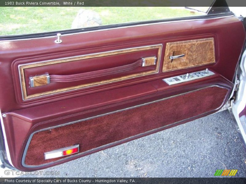 White / Red 1983 Buick Riviera Convertible