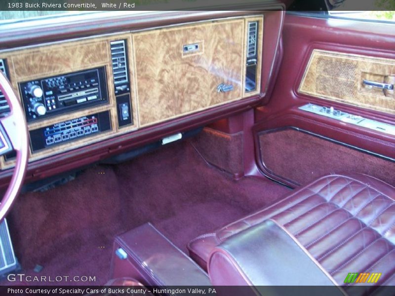 White / Red 1983 Buick Riviera Convertible