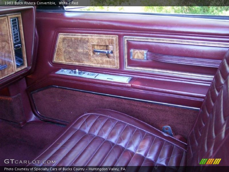 White / Red 1983 Buick Riviera Convertible