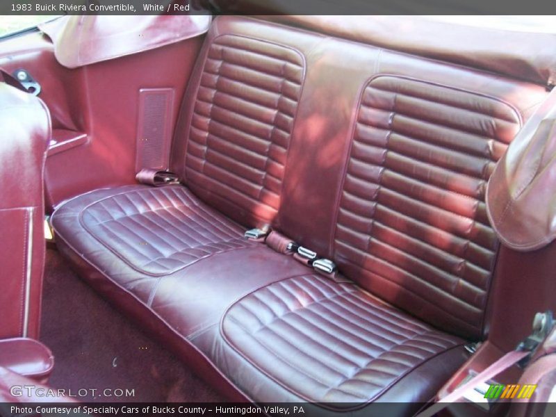 White / Red 1983 Buick Riviera Convertible