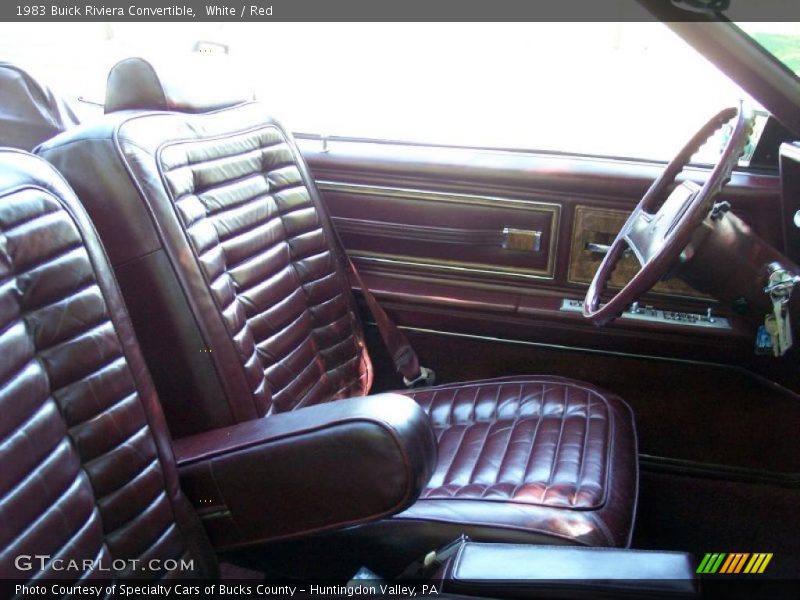 White / Red 1983 Buick Riviera Convertible