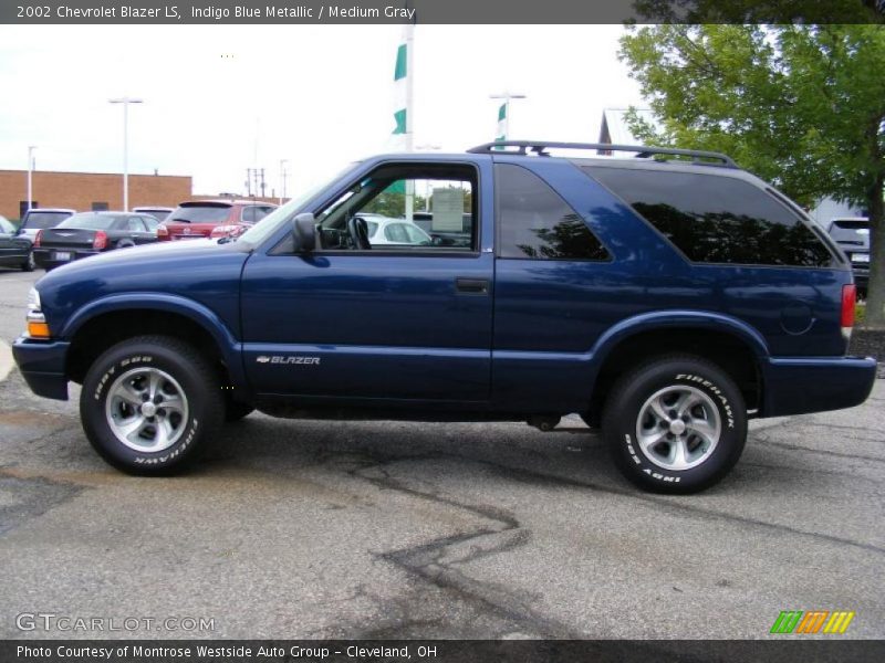 Indigo Blue Metallic / Medium Gray 2002 Chevrolet Blazer LS
