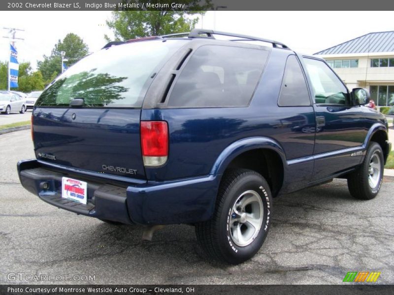 Indigo Blue Metallic / Medium Gray 2002 Chevrolet Blazer LS