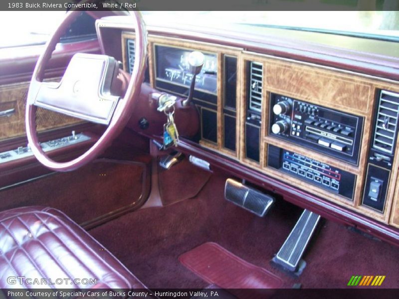 White / Red 1983 Buick Riviera Convertible