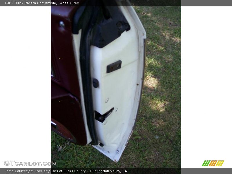 White / Red 1983 Buick Riviera Convertible