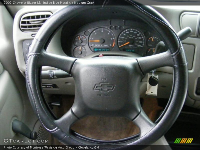 Indigo Blue Metallic / Medium Gray 2002 Chevrolet Blazer LS