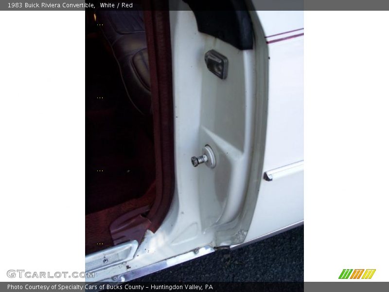 White / Red 1983 Buick Riviera Convertible