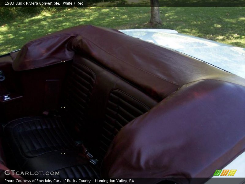 White / Red 1983 Buick Riviera Convertible