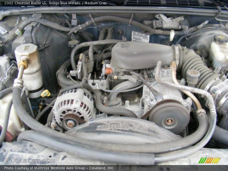 Indigo Blue Metallic / Medium Gray 2002 Chevrolet Blazer LS