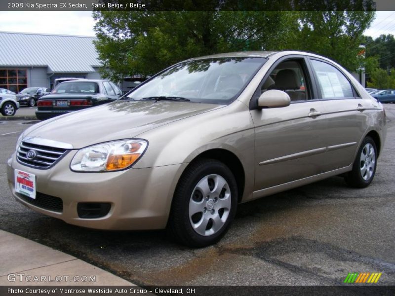 Sand Beige / Beige 2008 Kia Spectra EX Sedan