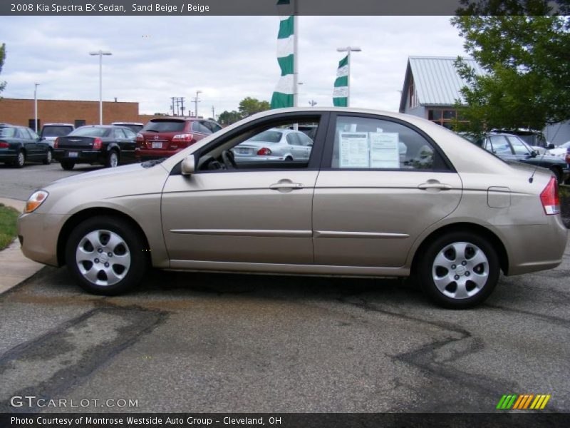 Sand Beige / Beige 2008 Kia Spectra EX Sedan