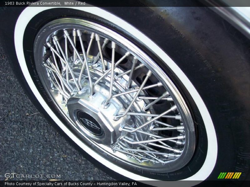 White / Red 1983 Buick Riviera Convertible