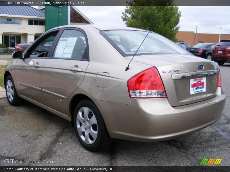 Sand Beige / Beige 2008 Kia Spectra EX Sedan