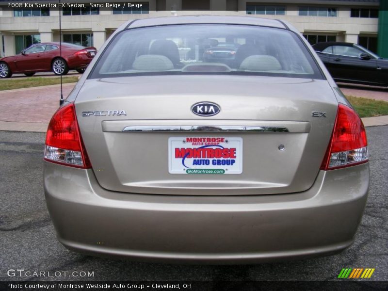 Sand Beige / Beige 2008 Kia Spectra EX Sedan