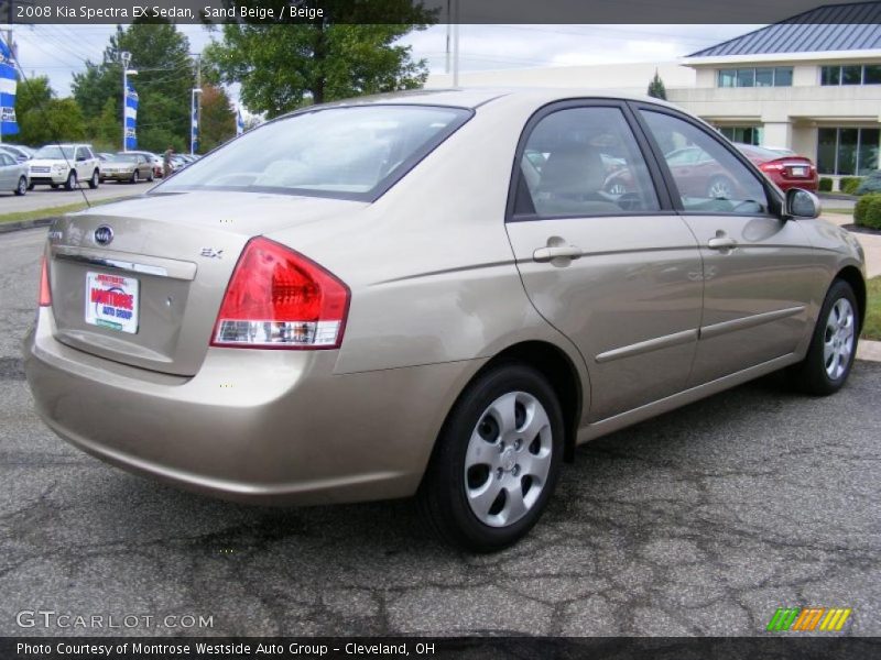 Sand Beige / Beige 2008 Kia Spectra EX Sedan