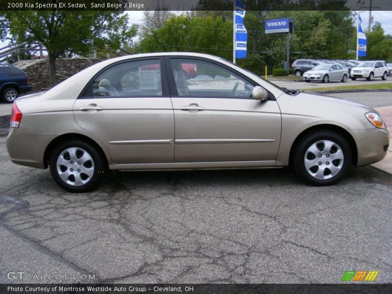 Sand Beige / Beige 2008 Kia Spectra EX Sedan