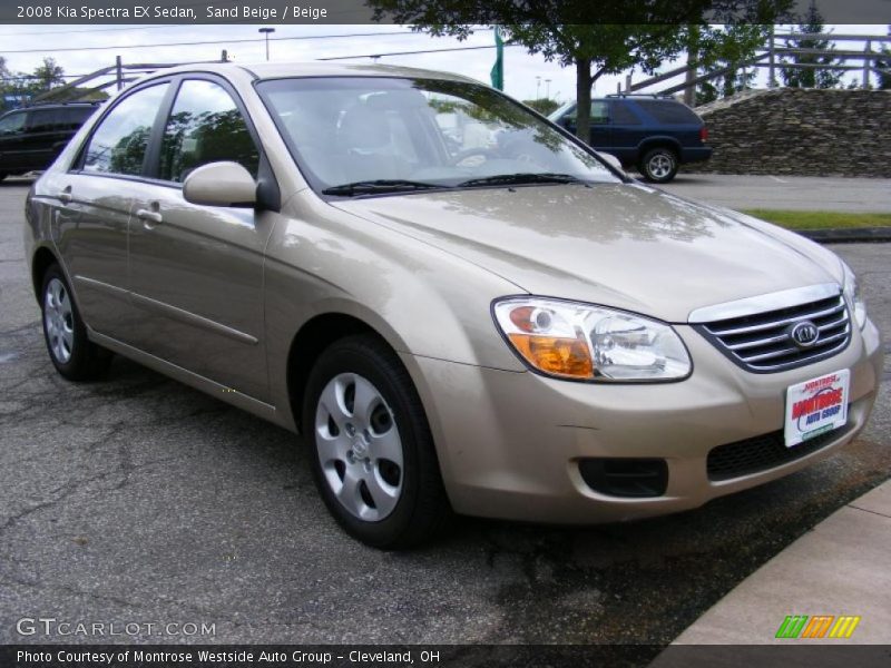 Sand Beige / Beige 2008 Kia Spectra EX Sedan
