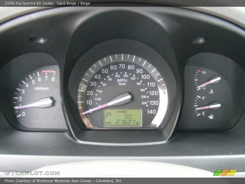 Sand Beige / Beige 2008 Kia Spectra EX Sedan