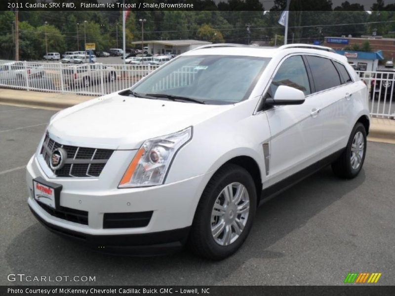 Platinum Ice Tricoat / Shale/Brownstone 2011 Cadillac SRX FWD