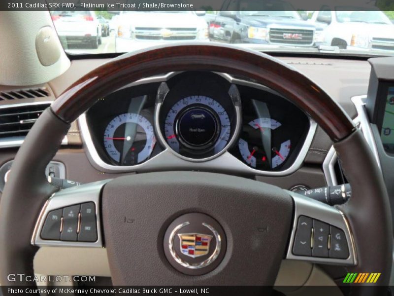 Platinum Ice Tricoat / Shale/Brownstone 2011 Cadillac SRX FWD