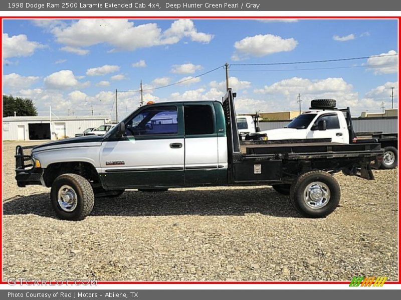 Deep Hunter Green Pearl / Gray 1998 Dodge Ram 2500 Laramie Extended Cab 4x4