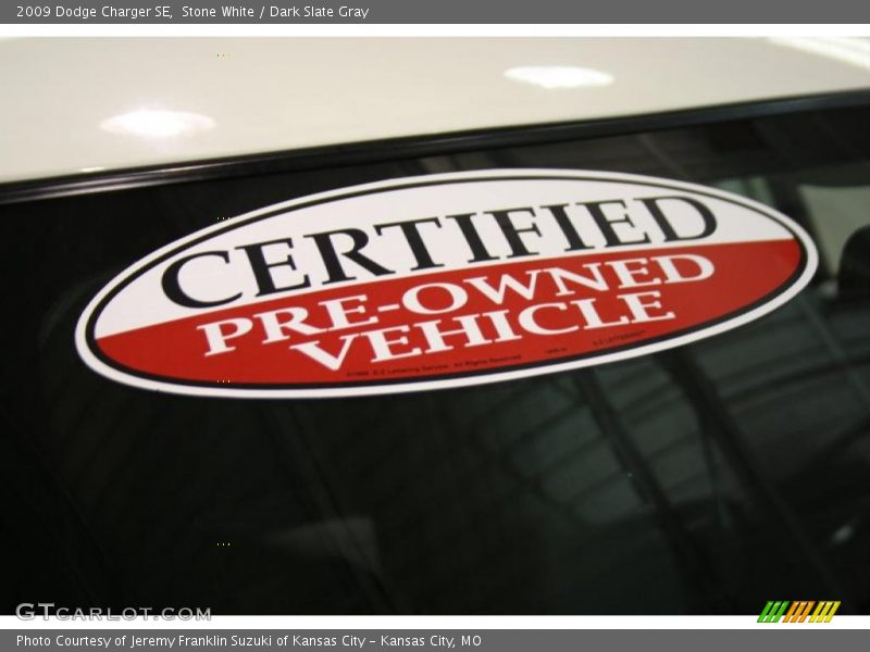 Stone White / Dark Slate Gray 2009 Dodge Charger SE