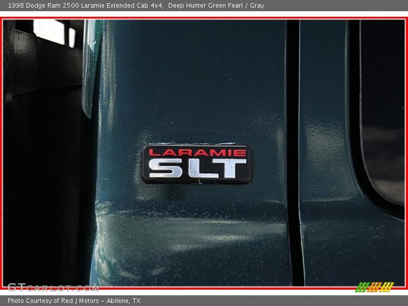 Deep Hunter Green Pearl / Gray 1998 Dodge Ram 2500 Laramie Extended Cab 4x4