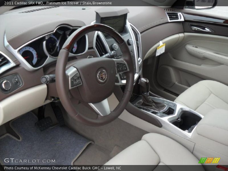Platinum Ice Tricoat / Shale/Brownstone 2011 Cadillac SRX FWD