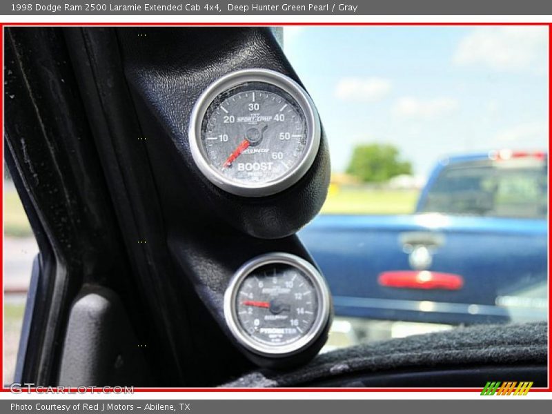 Deep Hunter Green Pearl / Gray 1998 Dodge Ram 2500 Laramie Extended Cab 4x4