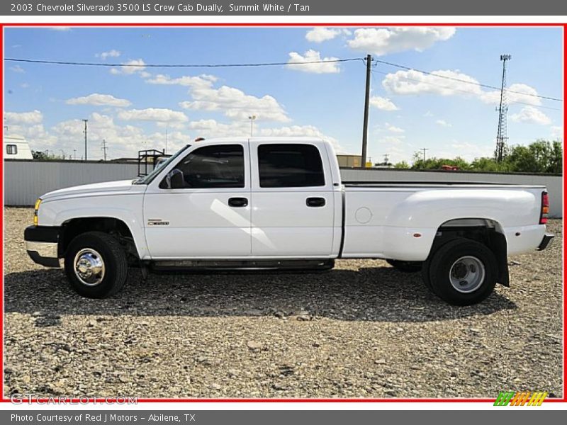 Summit White / Tan 2003 Chevrolet Silverado 3500 LS Crew Cab Dually