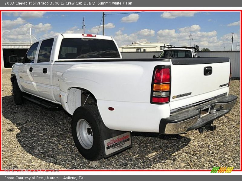 Summit White / Tan 2003 Chevrolet Silverado 3500 LS Crew Cab Dually