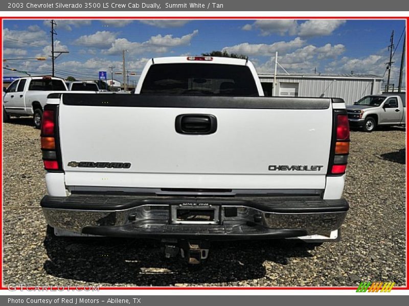 Summit White / Tan 2003 Chevrolet Silverado 3500 LS Crew Cab Dually