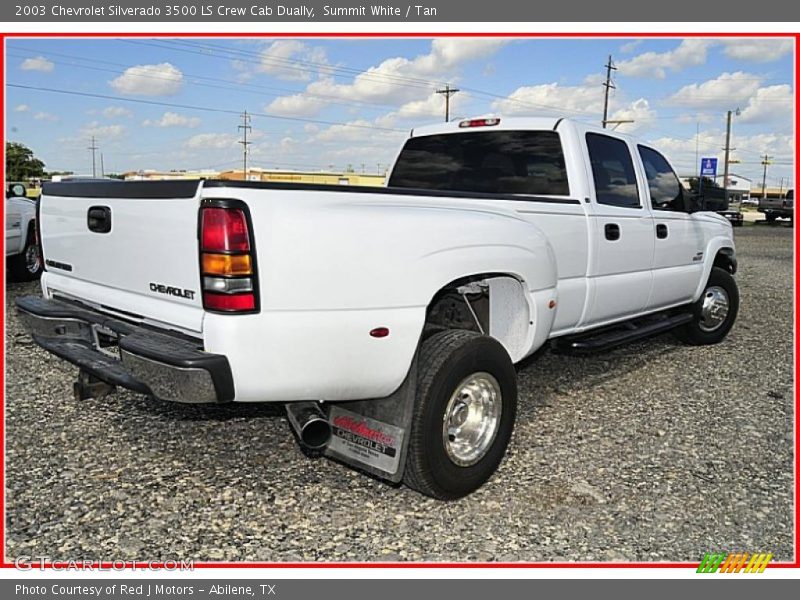 Summit White / Tan 2003 Chevrolet Silverado 3500 LS Crew Cab Dually