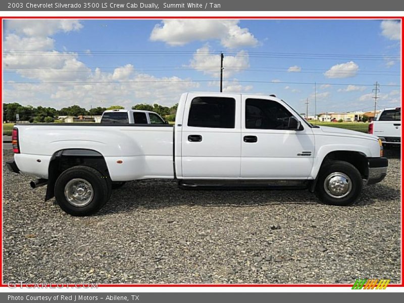 Summit White / Tan 2003 Chevrolet Silverado 3500 LS Crew Cab Dually