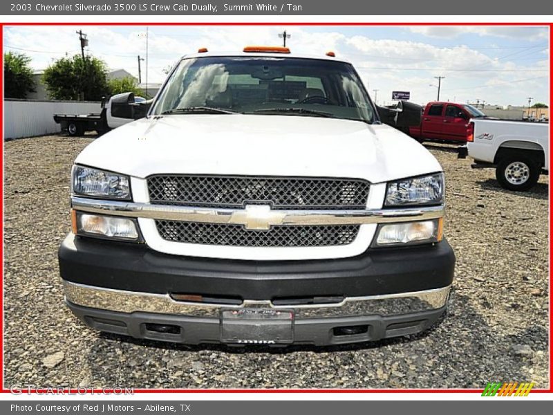 Summit White / Tan 2003 Chevrolet Silverado 3500 LS Crew Cab Dually