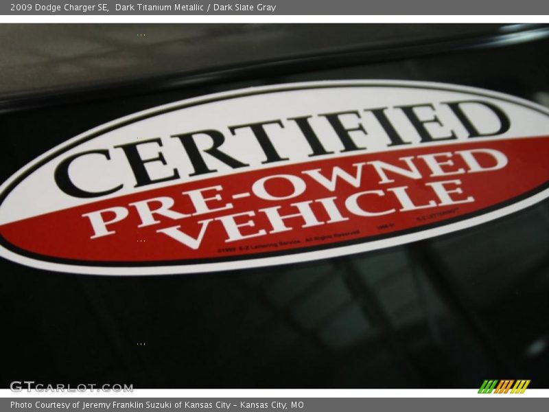 Dark Titanium Metallic / Dark Slate Gray 2009 Dodge Charger SE