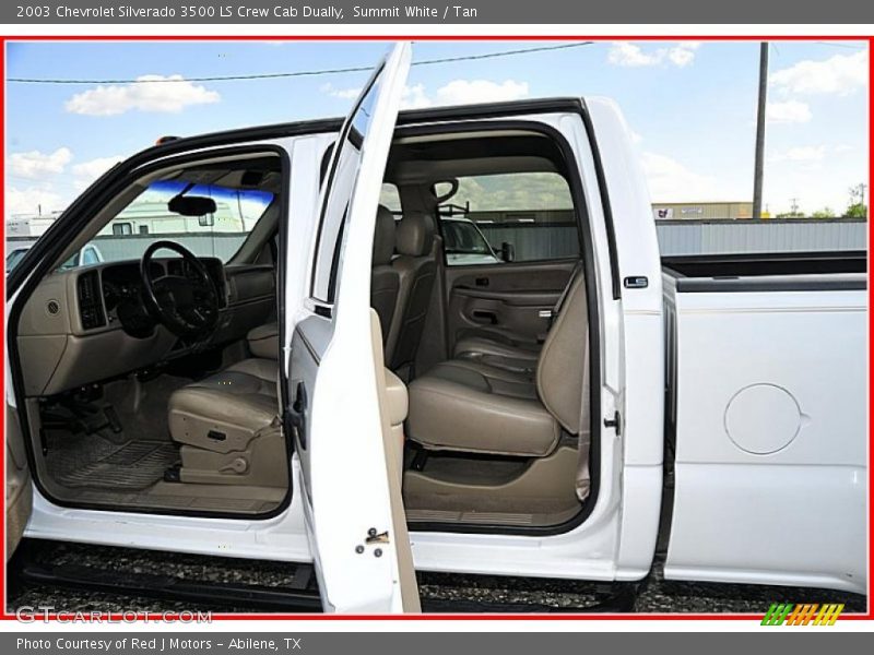 Summit White / Tan 2003 Chevrolet Silverado 3500 LS Crew Cab Dually