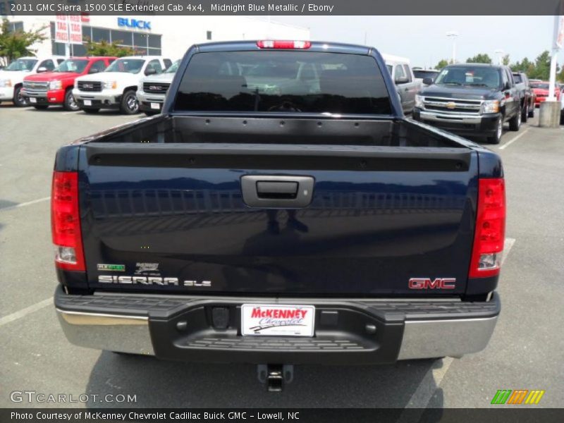 Midnight Blue Metallic / Ebony 2011 GMC Sierra 1500 SLE Extended Cab 4x4