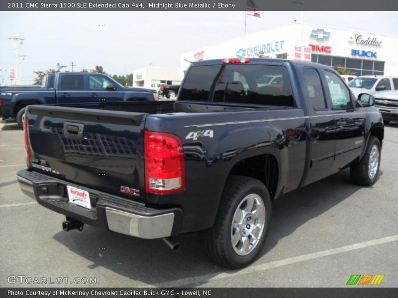 Midnight Blue Metallic / Ebony 2011 GMC Sierra 1500 SLE Extended Cab 4x4