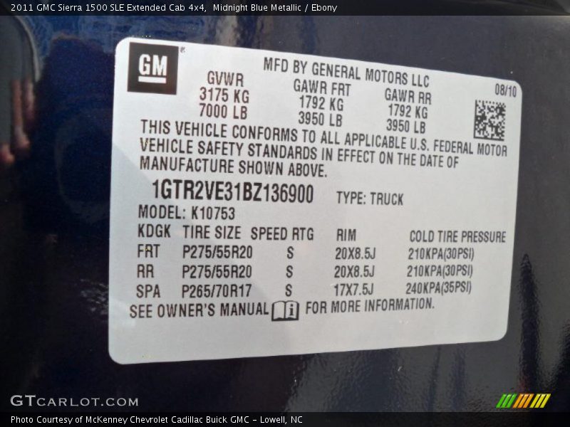 Midnight Blue Metallic / Ebony 2011 GMC Sierra 1500 SLE Extended Cab 4x4