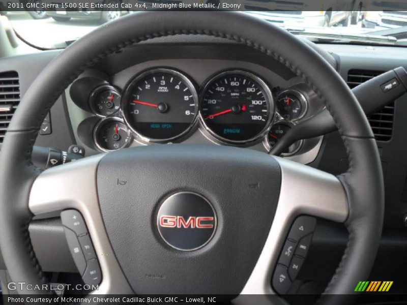Midnight Blue Metallic / Ebony 2011 GMC Sierra 1500 SLE Extended Cab 4x4
