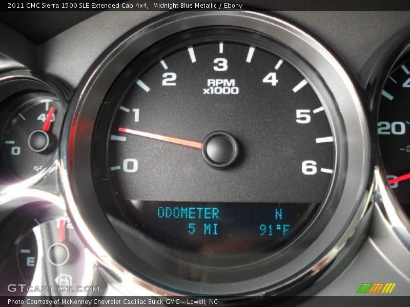 Midnight Blue Metallic / Ebony 2011 GMC Sierra 1500 SLE Extended Cab 4x4