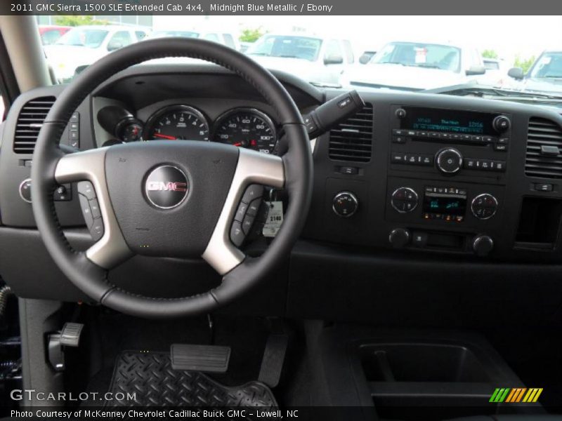 Midnight Blue Metallic / Ebony 2011 GMC Sierra 1500 SLE Extended Cab 4x4