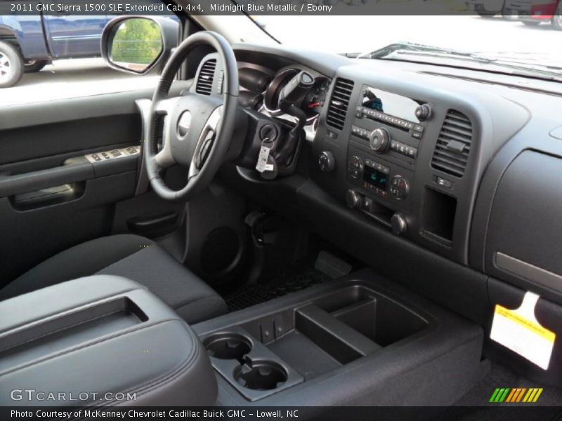 Midnight Blue Metallic / Ebony 2011 GMC Sierra 1500 SLE Extended Cab 4x4