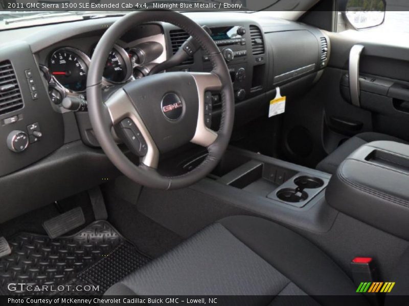 Midnight Blue Metallic / Ebony 2011 GMC Sierra 1500 SLE Extended Cab 4x4