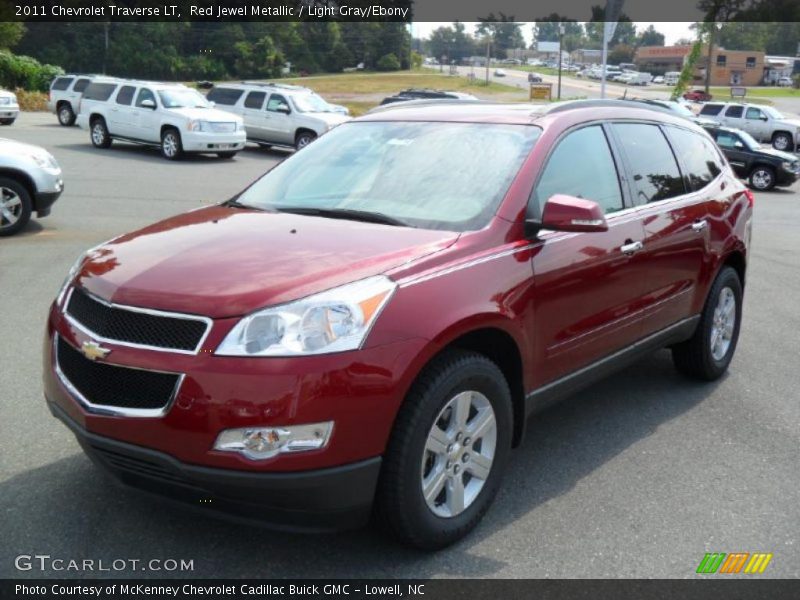 Red Jewel Metallic / Light Gray/Ebony 2011 Chevrolet Traverse LT