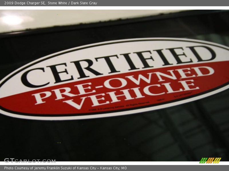 Stone White / Dark Slate Gray 2009 Dodge Charger SE
