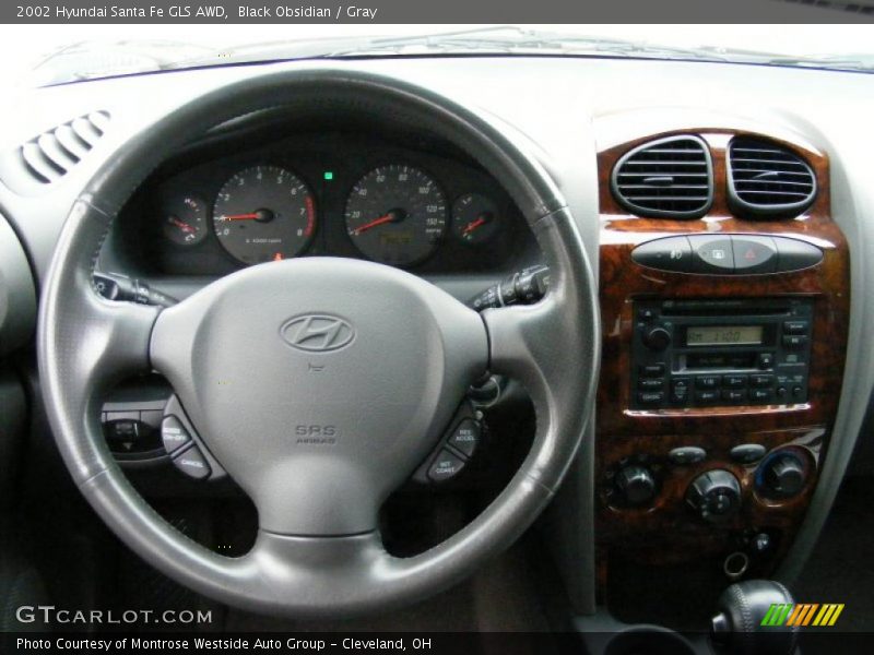 Black Obsidian / Gray 2002 Hyundai Santa Fe GLS AWD